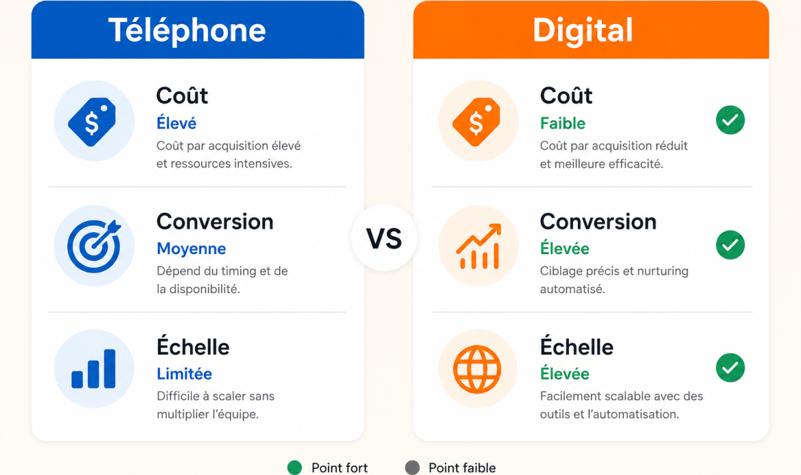 Comparaison du ROI