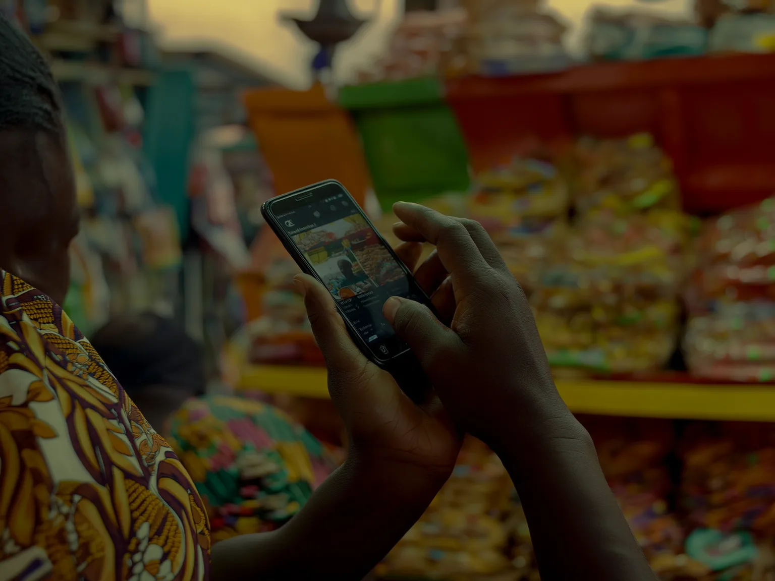 Gestionnaire de publicités Facebook : le guide PME 1 Une commerçante sénégalaise gère ses publicités Facebook et Instagram sur son smartphone