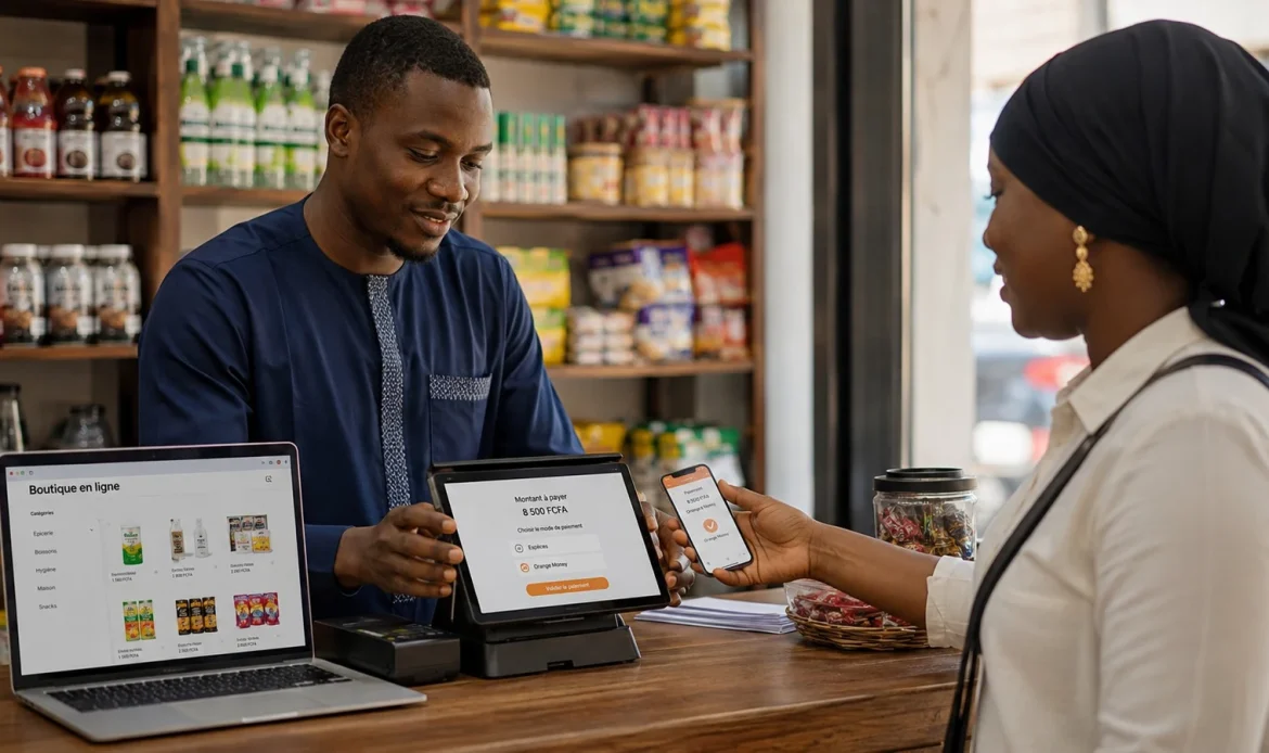 Digitaliser son commerce à Dakar : par où commencer 5 Commerçant à Dakar qui digitalise sa boutique avec une caisse tactile et le paiement mobile