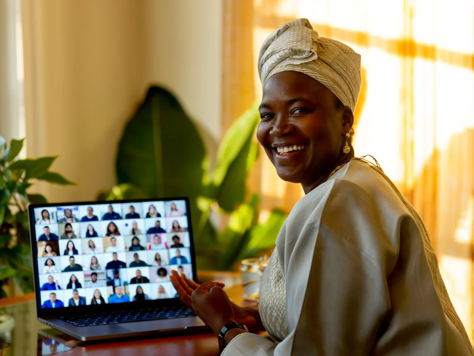 Vendre une formation en ligne par abonnement 1 Une formatrice sénégalaise anime une session live avec sa communauté d'abonnés à Dakar