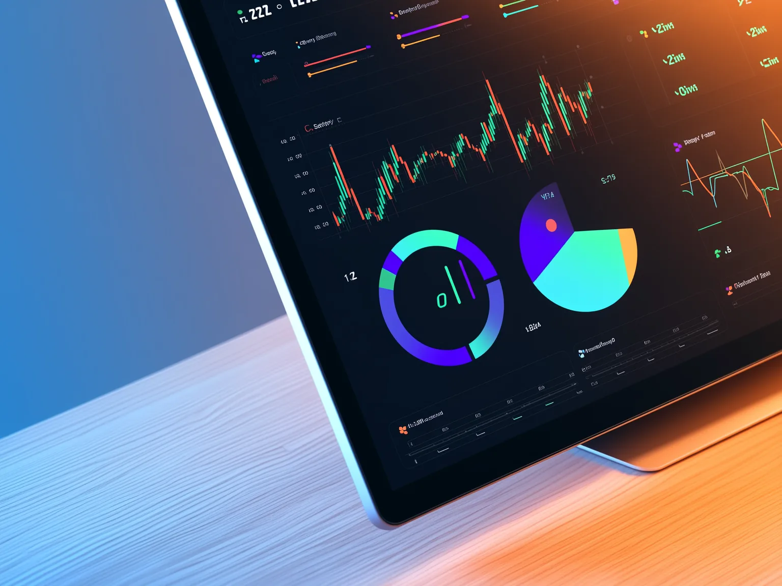 Tableau de bord avec les KPI de ventes d'une PME